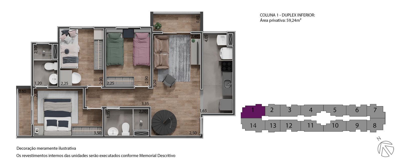 PH - COLUNA 1 - DUPLEX INF