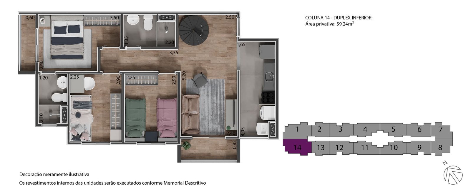 PH - COLUNA 14 - DUPLEX INF